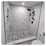 Shower glass door installation