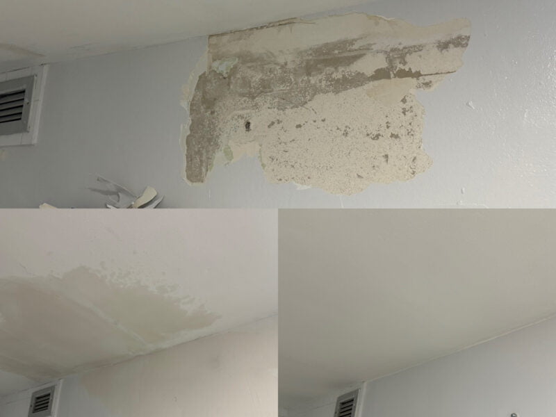 repairing a hole in a plaster wall