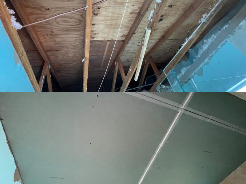 repairing a hole in a plaster wall